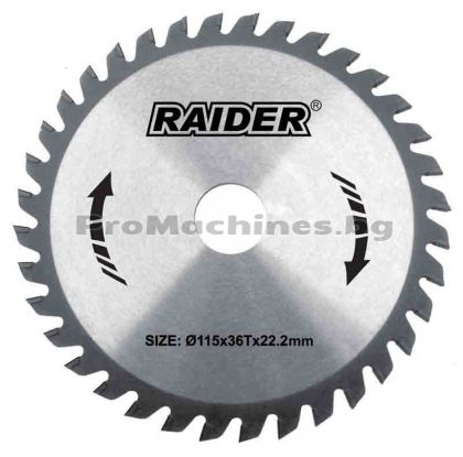 Диск за циркуляр Ф250х30мм 60Т - Raider 