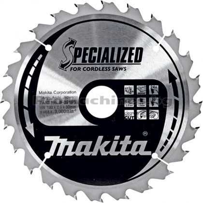 Диск за циркуляр за дърво 165х20 Т24 - Makita 