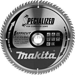 Диск за циркуляр 260х30 80Т - Makita B-67240 
